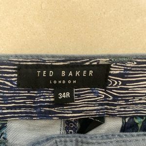 Ted baker blue fitted dress pants